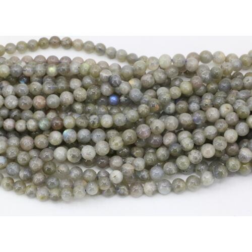 Elegant A+ natural stone labradorite new pretty round loose beads 4-14mm fit diy necklace bracelet jewelry findings 15" B3469