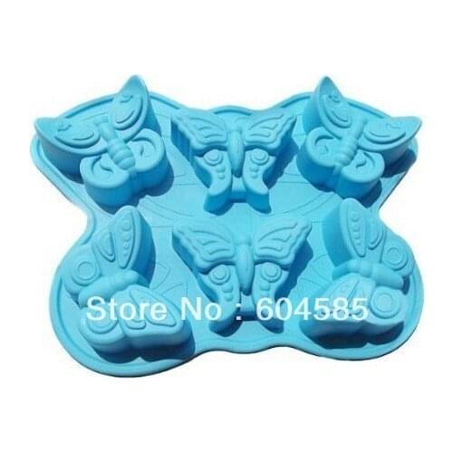 Mold DIY Silicone Cake Mold Cake Pan Ice Mold Handmade Soap Moulds 6 Butterfly
