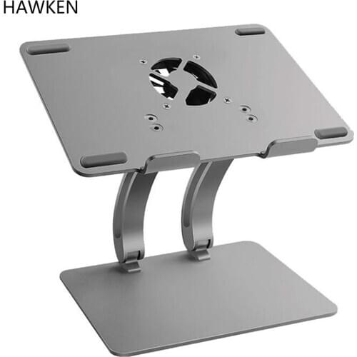 HAWKEN Adjustable Laptop Holder with USB Hub Cooling Fan Notebook Cooling Stand for MacBook Air/Pro 11-17 inch