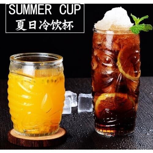 Import tiki cocktail glass tiki cup glass faces of fruit juice cup cup personality mark cup