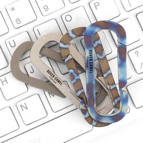 Rover Camel EDC Outdoor U Shape Carabiner Titanium alloy Snap Hook Camping Keychain Hanging Buckle four color titanium Carabiner