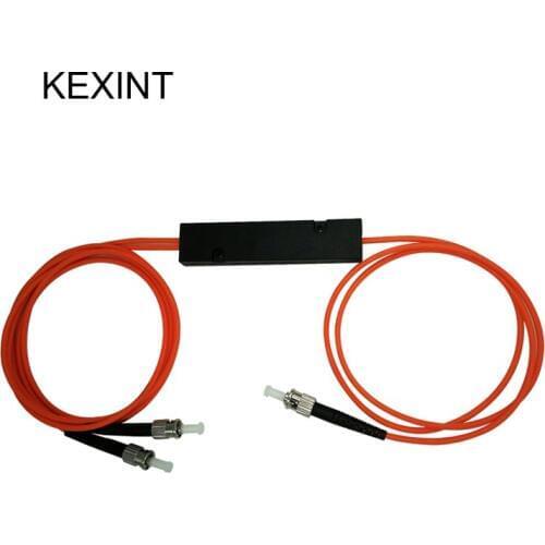 KEXINT Coupler fiber optic FBT coupler 1x2 coupler SM 0.9 mini tube 1310/1550 with connector ST/UPC