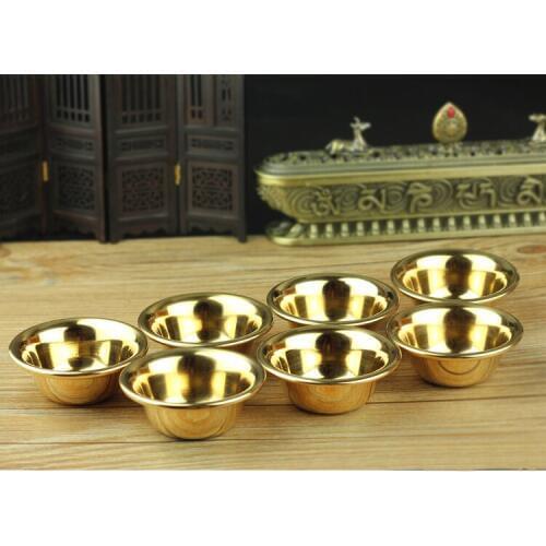 Small Water supply cup for Buddha pure brass Buddhist temple Tibetan Buddhism holy water cup bowl