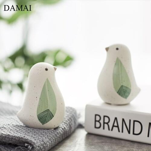 Nordic Frosted Ceramic Bird Figurine Pastoral Style Decorative Ornaments Bedroom Desktop Decorations Home Decoration Accessories