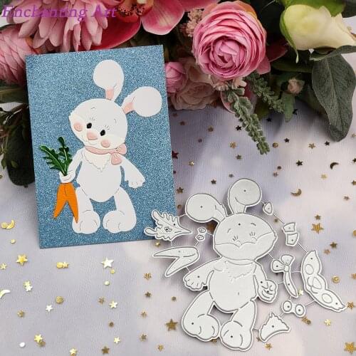 The Rabbit with Carrot Metal Cutting Dies 2021 New Stencils for DIY Scrapbooking/Photo Album Decorative Embossing Paper Cards
