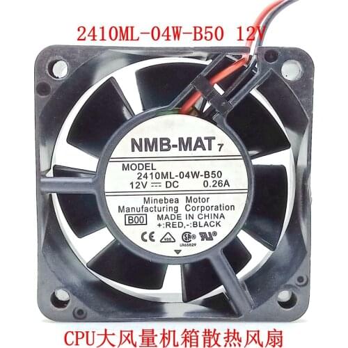 New original 2410ML-04W-B50 12V 6025 6CM CPU gale volume chassis cooling fan