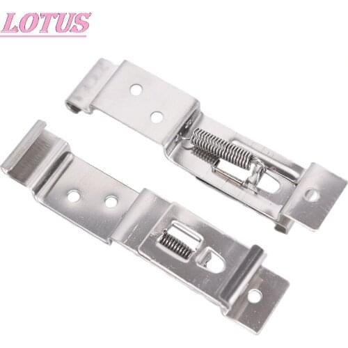 Car License Plate Spring Loaded Stainless Steel Bracket cars Frame Holder Trailer Number Plate Clips hotsale European 2PCS