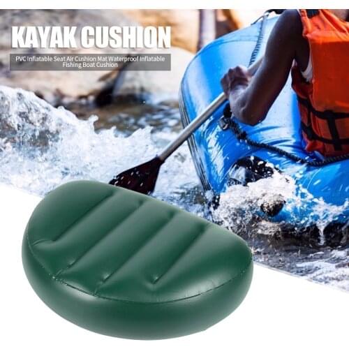 Portable PVC Green Kayak Inflatable Seat Cushion Outdoor Water Sports Tool Universal Kayak Accessories Drifting Seat Cushion