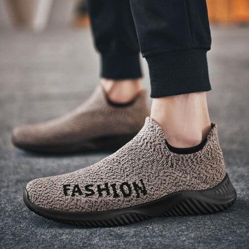 Plus Size Light Weight Men Sneakers Summer Running Shoes Mens Sports Cheap Sport Shoes Men Brands Brown Athletic Footwear D-544