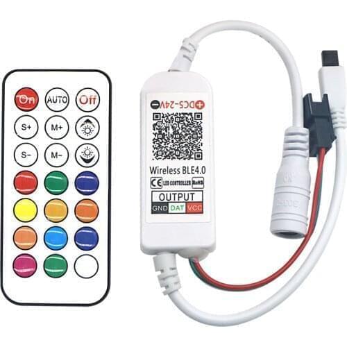 LED Strip RGB 2811 Controller Mini 21key Bluetooth-compatible Controller 5V -24V for 2812 2811 1903 Addressable Pixels LED Strip