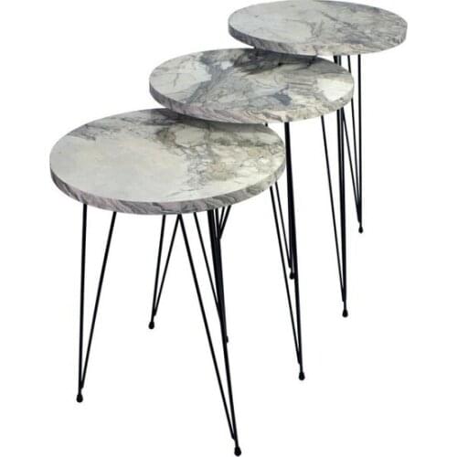 Modern Bitirdin Ephesus Series Metal Pedestal Zigon coffee table coffee table table basse