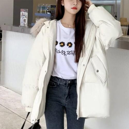 Quilted jacket 2021 new winter down padded jacket womens bread coat loose small coat thick coat trend