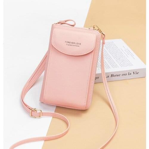 High Quality Ladies PU Leather Vertical Purse Multifunctional Standard Clutch Messenger Bag Fashion Casual Bag