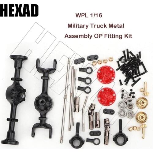 WPL Remote Control Car 4WD B14 B24 C14 C24 C34 C44KM 6WD B36 B16 1/16 Military Truck Metal DIY Upgrade Assembly OP Accessory Kit