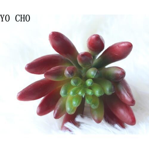 YO CHO 1PC Red High Quality Artificial Fruit Succulent Plant Home Party Bar Garden Decor DIY Fake Flower Best Indoor Succulents