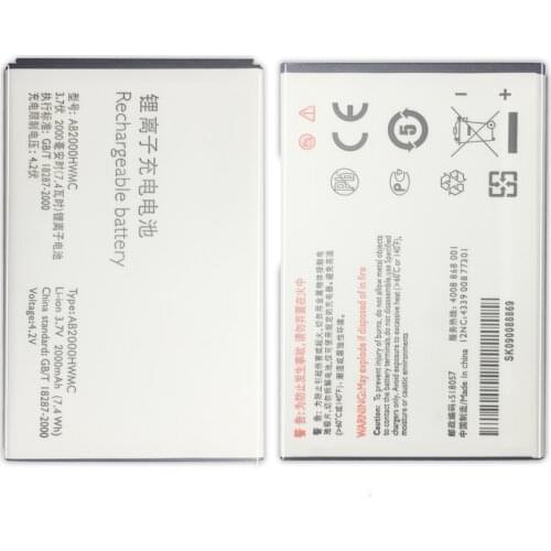 Mobile Phone Replacement Battery For PHILIPS W3568 T3566 AB2000HWML AB2000HWMC 2000mAh
