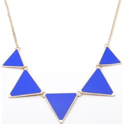 Fashion Charm Triangle Statement Necklaces Pendants Vintage Choker Collar Ethnic Maxi necklaces for women geometric jewelry