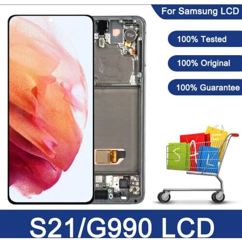 Original Super Amoled 6.2'' LCD For Samsung Galaxy S21 G990F Display Touch Screen Digitizer Assembly For Samsung S21 G990F/DS