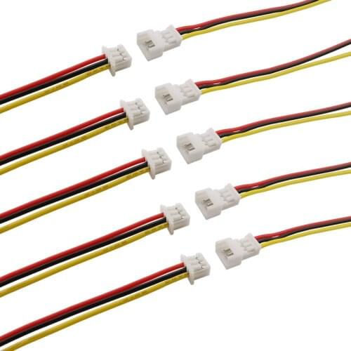 10/5Pairs JST 1.25mm 3Pin Male Female Wire Cable Connector Length 15CM JST 1.25MM 3 Pin Micro Jack Plug Wires Cables