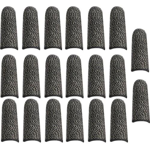 10 Pair Mobile Game Controller Finger Sleeve Anti-Sweat Reusable Sweatproof Breathable Full Press Screen Finger Set