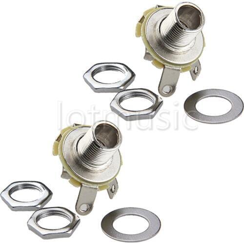 2PCS Jack 1/4Inch Moma Jack Chrome Guitar Parts Guitar Accessories