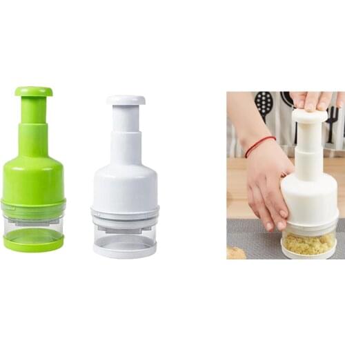 2Pcs Kitchen Hand Press Garlic Ginger Crusher Shredder Onion Cutter Slicer