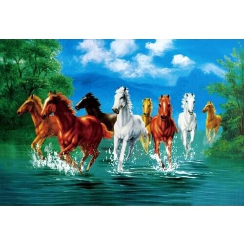 Full Diamond Embroidery Painting Cross Stitch Drawing Hot Selling Home Decor knitting Needles Set Mosaic Pattern Horse YU11