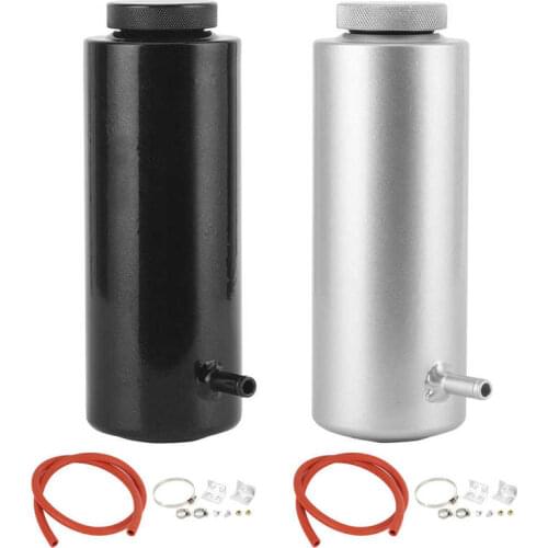 3x7.5in 800ml/27oz Car Radiator Coolant Oil Catch Can Overflow Tank Bottle Aluminium Alloy Universal Auto Accessories
