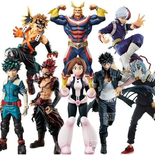 Bandai Genuine My Hero Academia Bakugou Katsuki Midoriya Izuku Todoroki Shoto All Might Todoroki Shoto Action Figure Model Toys