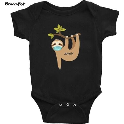 Funny Monkey Newborn Baby Bodysuit Short Sleeve Onesies Cotton Infant Baby Girl Jumpsuits Clothes White Pink Black Gray Kid Tops