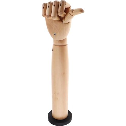 Wooden Sectioned Flexible Posable Articulating Hand Right Mannequin Manikin Hand for Drawing Sketch DIY Craft Painting Supplies