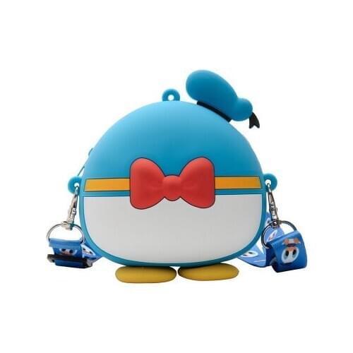Disney Childrens Cartoon Mickey Mouse Donald Duck Silicone Change Messenger Bag Girls Shoulder Bag