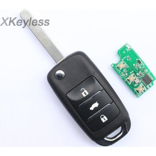 For Changan EADO 3 buton fob flip remote key control 433mhz