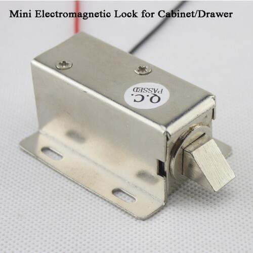 DC 12V Electronic latch Electric magnetic lock Mini Cabinet lock Electromagnetic deadbolt File Case Locker Drawer lock