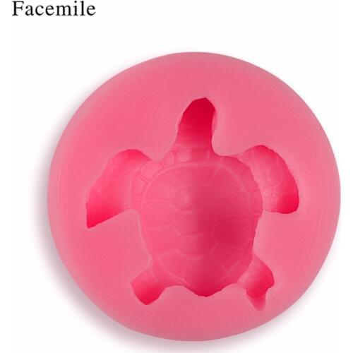Facemile DIY Sea Turtle Cake Decorating Tools Fondant Chocolate Pudding Silicone Cake Gift Baking Tools Tortoise Pastry Soap