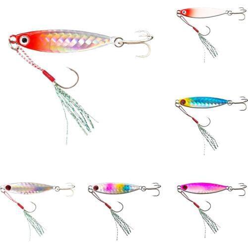 5cm 10g Metal Sequin Simulation Fish Fishing Bait Hard Lure with Double Hooks Hard Artificial Bait For Fishing Tackle Lure