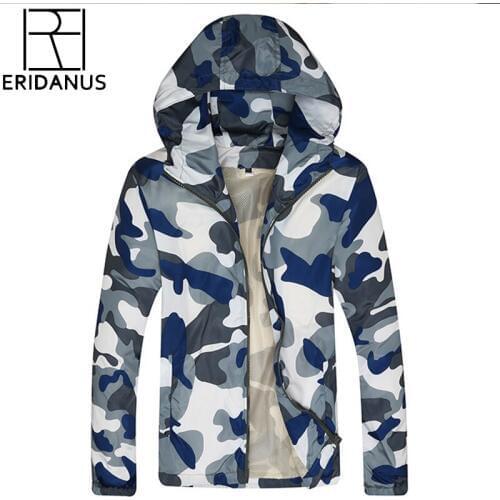 2019 New Spring Autumn Brand MensJacket Camouflage Slim Zipper Hoodie Causal Jackets Men Overcoat Mens Breathable Coats M727
