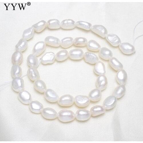 Natural Freshwater Pearl Loose Beads white 7-8mm Approx 0.8mm Sold Per Approx 15 Inch Strand