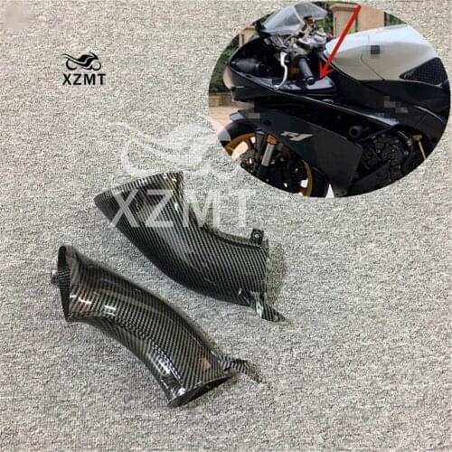 Motorcycle Carbon Fiber Look Ram Air Intake Tube Duct Cover Fairing for Yamaha YZF1000 YZF R1 1000 2007 - 2008