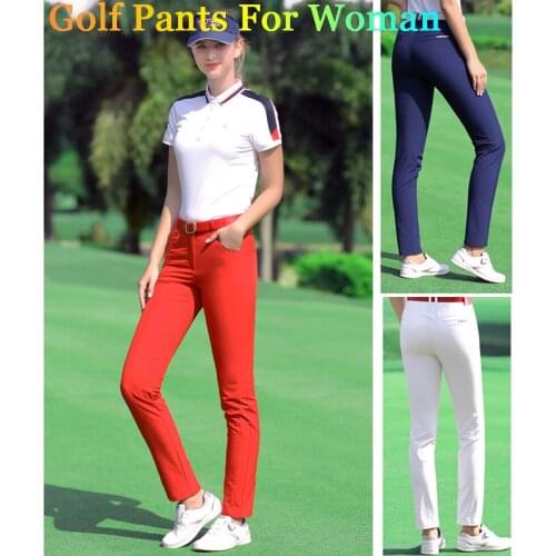 PGM Golf Clothing Women Pants Spring Summer Sportswear Slim Breathable Clothes golfer girlfriend gift Tennis sports Free ship