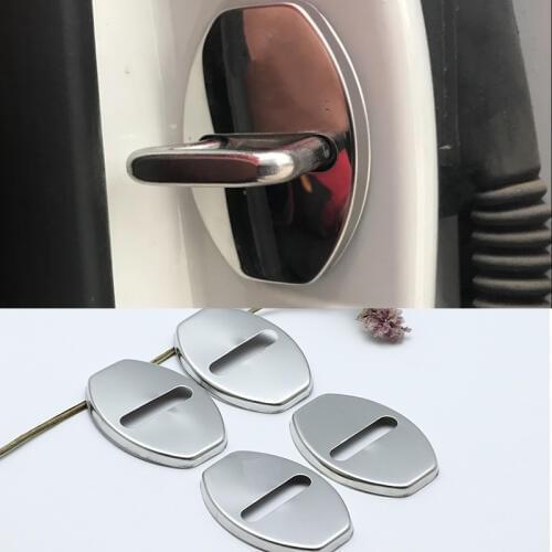Excellent Stainless Steel Door Lock Buckle Protective Cover Auto Case for Volkswagen Touareg 2003-2019Car Styling