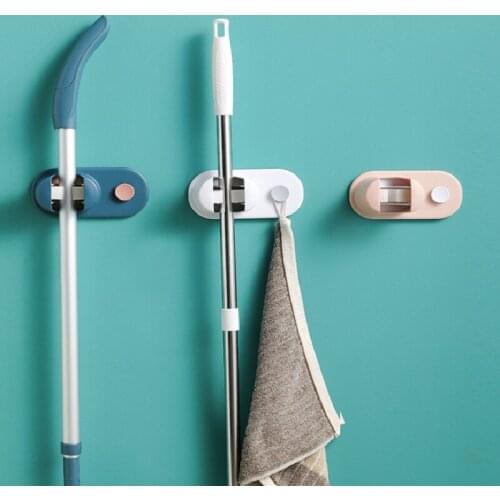 Mop Rack Organizer Cleaning Brush Broom Hanger Mop Holder Wall Mounted Kitchen Hook Bathroom Accessories