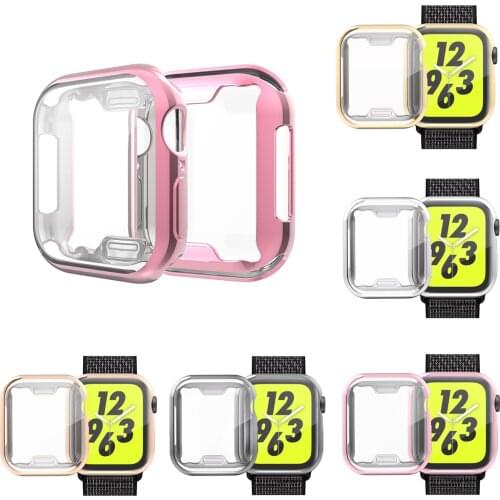 Ultra Thin Soft Slim Watch Cover for Apple Watch Series 4 44/40mm Case All-around TPU Protect Cover for iWatch Accessories