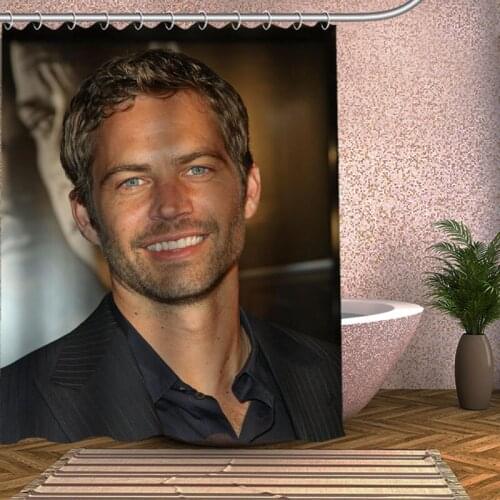 Paul Walker Shower Curtain Eco-friendly Modern Fabric polyester Custom Bath Curtains Home Decor