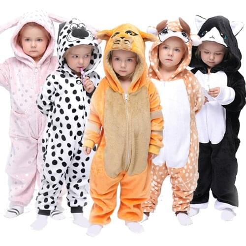 Winter Flannel Soft Warm Unicorn Kigurumi Pajamas Hooded Animal Cartoon Boys Pyjamas Unicorn Pajamas for Girls Kids Sleepwear