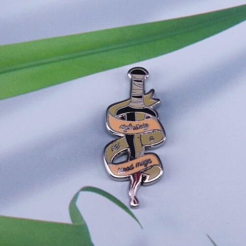 Templars sword badge you not an apostate but you're definitely not into blood magic brooch