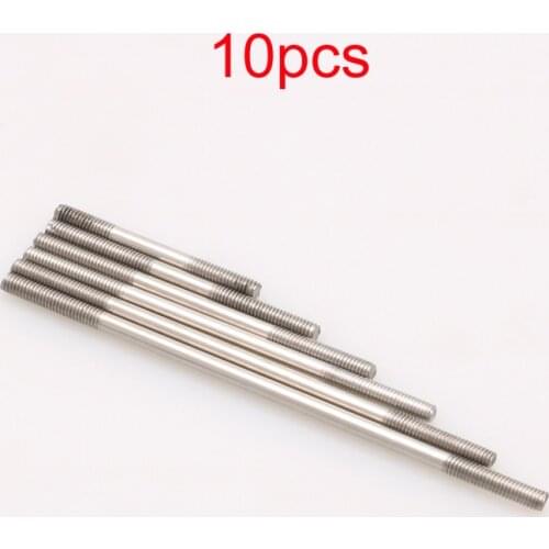 10pcs M3 Push Rod Positive Reverse Threaded Pushrod Length 30/40/50/60/70/80mm Axle Stainless Steel Ball Head Buckle Connecting