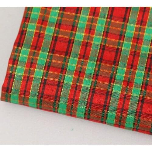 100% polyester Christmas fabric Printed plaid cloth Christmas series Knitted cloth diy doll patchwork tablecloth jacquard fabric