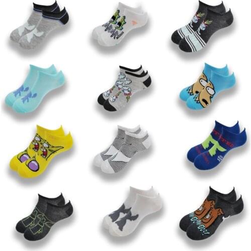 2021 Socks Mens Latest Design Boat Socks Short Summer Socks Quality Business Cartoon and Animation Colorful Mens Cotton Socks