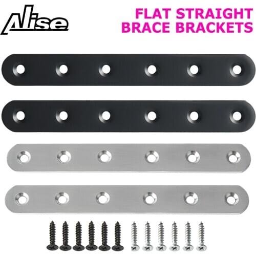 4 Pcs Flat Straight Brace Brackets Mending Joining Plates Repair Fixing Bracket for Wood 125/150mm Stainless Steel Connector
